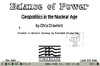 Screenshot Thumbnail / Media File 1 for Balance of Power (1987)(Mindscape)[cr Extended Enigma Inc.][a]